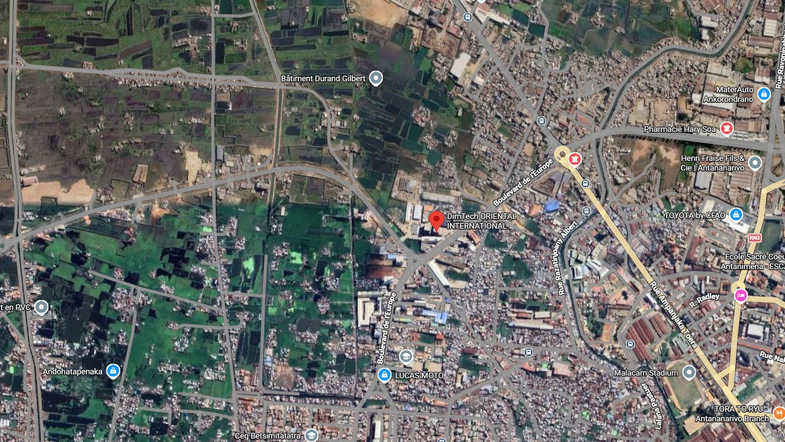 Localisation de DIMTECH à Antananarivo